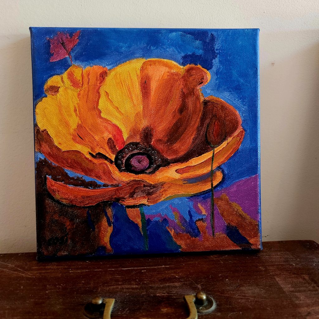 peinture coquelicot